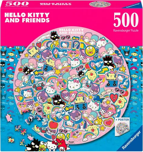 Ravensburger Puzzle Hello Kitty and Friends, 500 Puzzleteile, Made in Europe
