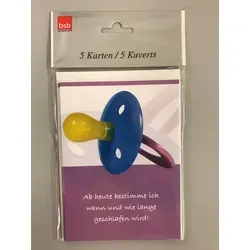 Geburt – Baby  - Geburtsanzeige - 5 Karten – 5 Umschläge – im Format 10,5 x 14,5
