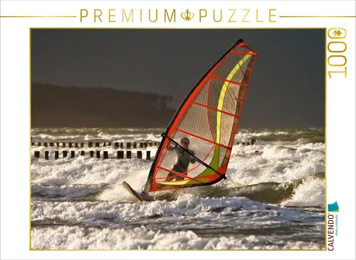 CALVENDO Puzzle Surfer auf der Ostsee 1000 Teile Puzzle quer | 1000 Teile Lege-G