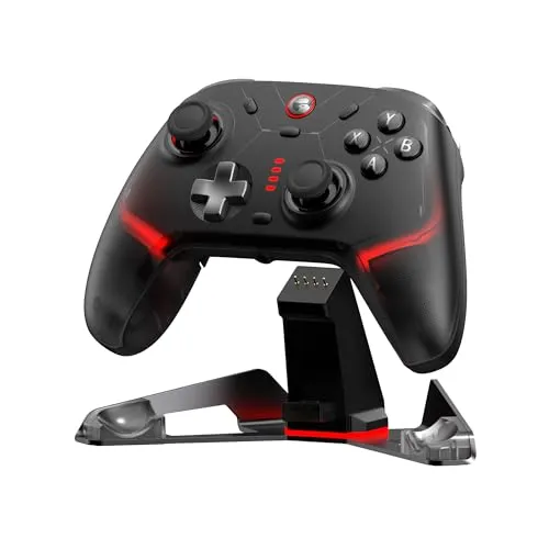 GameSir Cyclone 2 Controller Bundle Edition Shadow Black - Gaming Controller für optimale Präzision mit innovativen Mag-Res TMR-Joysticks und anpassbarer RGB-Beleuchtung. Kompatibel mit Switch, PC, iOS und Android für universellen Spielspaß.