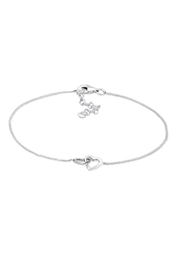 Elli Armband Damen Herz Liebe Verschlungen in 925 Sterling Silber - Elegantes Damenarmband aus hochwertigem 925er Sterling Silber. Handgefertigt und anlaufgeschützt, ideal als stilvolles Geschenk für besondere Anlässe.