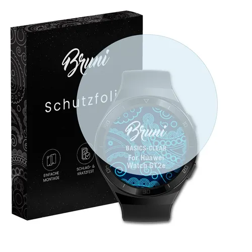 Bruni 2x Folie für Huawei Watch GT2e Schutzfolie Displayschutzfolie