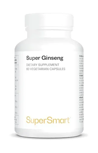 Super Ginseng - Vitalität & Konzentration steigern - Pflanzliches Ergänzungsmittel Ginseng, standardisiert auf 30% Ginsenoside, vegan und ideal zur Steigerung von Libido, Gedächtnis und körperlicher Ausdauer.