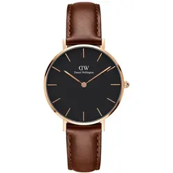 Daniel Wellington DW00100169 Uni-Armbanduhr, Edelstahl-Gehäuse, Leder-Armband