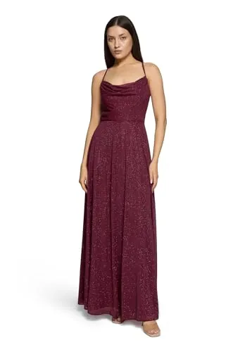 Vera Mont Damen Kleid Suddenly Princess - Elegantes Kleid mit Glitzerdetails für festliche Anlässe. Fließender Maxischnitt (154 cm) und luftiges Design sorgen für eine feminine Silhouette. Verstellbare Träger garantieren perfekten Sitz und Komfort.