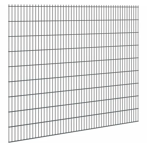 Doppelstabmattenzaun Stärke 8/6/8 Anthrazit 183 x 251 cm - Gartenzäune, extra starke Doppelstabmatte aus pulverbeschichtetem Stahl für hohe Stabilität und Sicherheit, ideal für schützende Umzäunungen.
