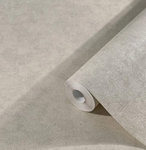 marburg Tapete Grau Greige Silber Uni für Wohnzimmer Schlafzimmer oder Küche Made in Germany Premium Qualität 32426