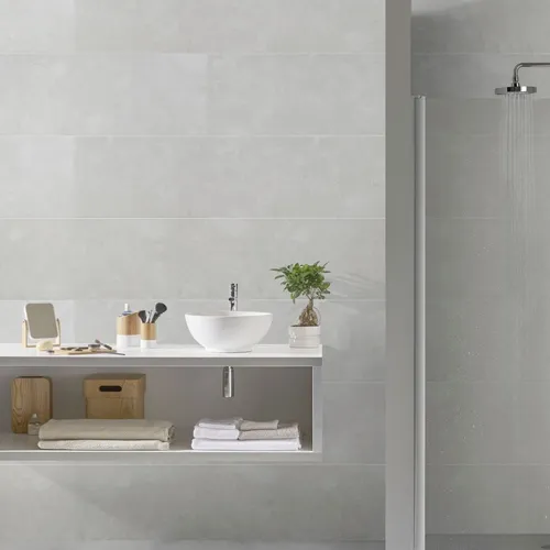 Grosfillex Kunststoffpaneele Element Compact 120 x 37,5 cm 8 mm - Beton grau - Wand- & Deckenpaneele aus robustem Kunststoff, ideal für eine moderne Raumgestaltung mit schmutzabweisender Oberfläche und einfacher Montage.
