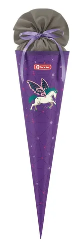 Step by Step Schultüte, Dreamy Pegasus - Schultüte mit traumhaftem Pegasus-Design, perfekt für den ersten Schultag und sorgt für strahlende Kinderaugen!