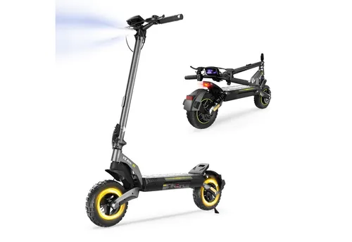E-Scooter V5 Pro - Elektroroller mit ABE, 48V, 12,5Ah, 10-Zoll-Offroad-Reifen - Der V5 Pro ist Ihr idealer Begleiter für Stadt und Gelände. Leistungsstarker Motor, lange Reichweite und robuste Bauweise garantieren unbeschwertes Fahren. Praktisches Design mit klappbarem Rahmen für einfache Aufbewahrung.