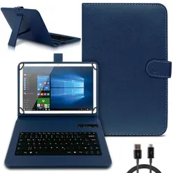 NAmobile Tastatur Hülle QWERTZ Bluetooth kompatibel mit Xiaomi Redmi Pad SE Schutzhülle Cover Tablet Tasche Case Keyboard kabellos Ultra deutsches Layout, Farben:Blau