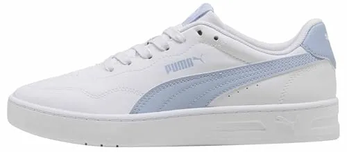 PUMA Court Lally Damen Sneaker – Stil und Komfort in Puma White Snow Mountain Blue, 42 EU - Elegante Damen Sneaker mit regulärer Breite und Schnürung. Die Gummilaufsohle sorgt für optimalen Halt und die PUMA Formstrip verleiht einen sportlichen Look.