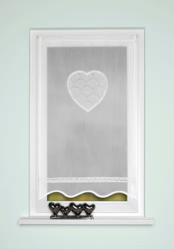 HOME WOHNIDEEN Türvorhang CORAZON, Stangendurchzug (1 St), blickdicht, Tür-und Fensterbehang, Batist, bestickt