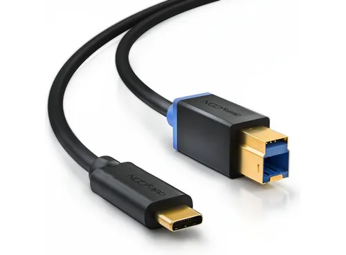 deleyCON deleyCON 0,5m USB C Kabel Datenkabel USB 3.0 USB-B zu USB-C Computer Tintenstrahldrucker