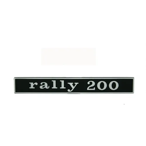 Emblem Schriftzug Rally 200 hinten 2 Pins 132x17mm für Vespa 50 180