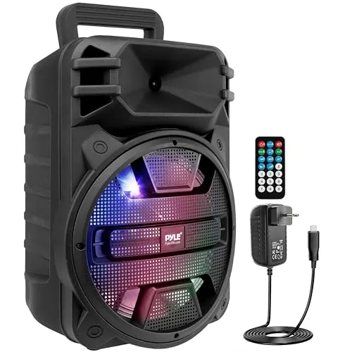 Pyle Musikbox Bluetooth Groß – 800W Party Lautsprecher - Tragbare Lautsprecher mit 800W Leistung, integrierten LED-Lichtern und vielseitigen Anschlussmöglichkeiten – ideal für Partys und Veranstaltungen.