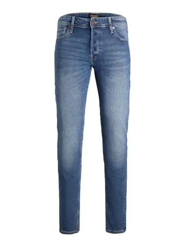 JACK & JONES Slim Fit Jeans Glenn Original NA 031 - Stylische Slim Fit Jeans mit Knopfleiste, ideal für einen modernen Look. Aus 98% Baumwolle und 2% Elasthan für optimalen Tragekomfort.