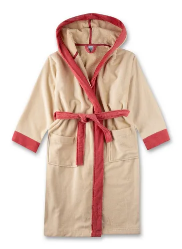 Sanetta Kinderbademantel in Rosa - Gemütlicher Bademantel für Mädchen aus weicher Frottee-Qualität. Mit Bindegürtel und Kapuze für extra Komfort. Ideal für entspannte Stunden nach dem Baden. Praktische Fronttaschen und stilvolles Design.