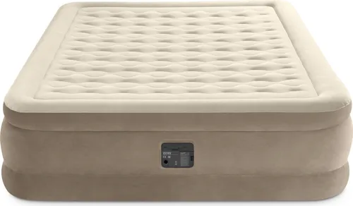 Intex Selbstaufblasendes Luftbett 152x203cm - Betten: Rechteckiges Luftbett mit verstellbarem Härtegrad und integrierter elektrischer Pumpe. Ideal für Gäste, komfortabel und wasserdicht.