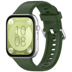 Für Huawei Watch Fit 3 hochwertiges Silikon Arm Band Ersatz Dunkelgrün - dunkelgrün