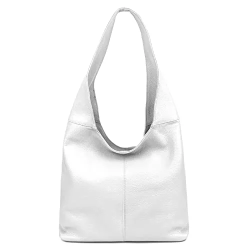OBC Made in Italy Damen Leder Tasche - Eleganter Shopper aus Nappaleder - Damen-Schultertaschen, aus hochwertigem italienischem Nappaleder, ideal für modebewusste Frauen mit viel Platz und stilvollem Design für jeden Anlass.