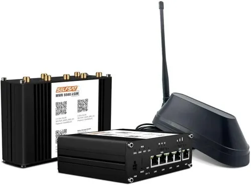 SELFSAT MWR 5560 eSIM 5G WLAN Router - 5G Cat 19 Router mit bis zu 3,4 Gbps, ideal für Wohnmobile und Wohnwagen – stabiler Internetzugang für alle Geräte, einfach zu montieren und benutzerfreundlich.