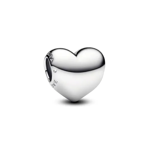 PANDORA Moments Be Love Gravierbares Herz Charm - Bead Charms für Damen, personalisierbar mit deiner Liebesbotschaft auf einem eleganten, polierten Herz-Charm.