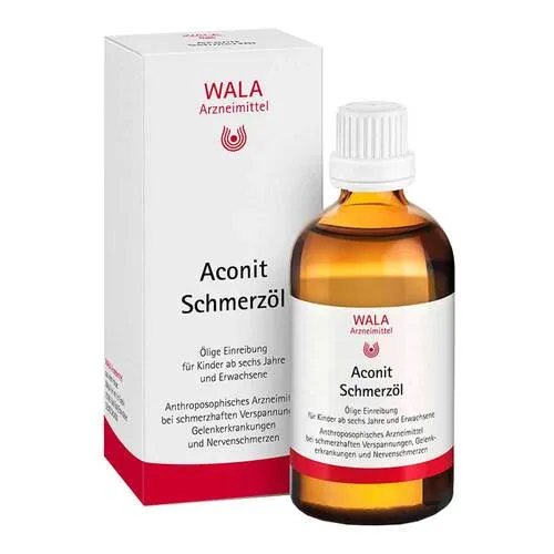 Aconit Schmerzöl 100 ml - Arzneimittel zur öliger Einreibung, ideal zur Linderung von Schmerzen und zur Anregung der Selbstheilungskräfte.