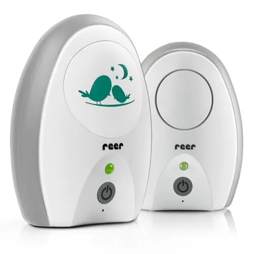 Reer 50040 Babyphone Neo Digital - Babyfone mit abhörsicherer Technologie und strahlungsarmem Design, ideal für sorgenfreies Überwachen Ihres Babys bis zu 250 m Reichweite.