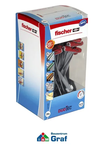 fischer DuoTec 10, Nylon-Kippdübel für hohe Lasten, Ø 10 mm, 20 Stk. /#834570