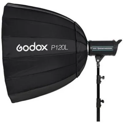 Godox Parabol Softbox Bowens Mount P120L - Hochwertige Parabol Softbox für Bowens Mount, ideal für kreative Lichtgestaltung und gleichmäßige Ausleuchtung, perfekt für professionelle Fotografie.