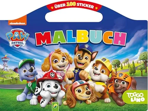 PAW Patrol Malbuch mit über 100 Stickern: Das tolle Stickerbuch | Malbuch für alle Paw Patrol Fans ab 4 Jahren