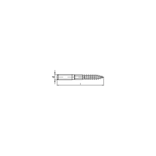ART 88149 Stockschrauben A 2 Typ 23E M 10 x 200 - Eisenwaren - Hochwertige Stockschrauben mit metrischem und Holzschraubengewinde, ideal für stabile Befestigungen, im praktischen 25er Set.