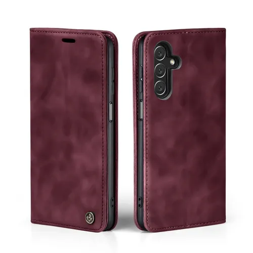 Hülle für Samsung Galaxy A15 5G Handytasche Klapphülle Handyhülle Case Weinrot