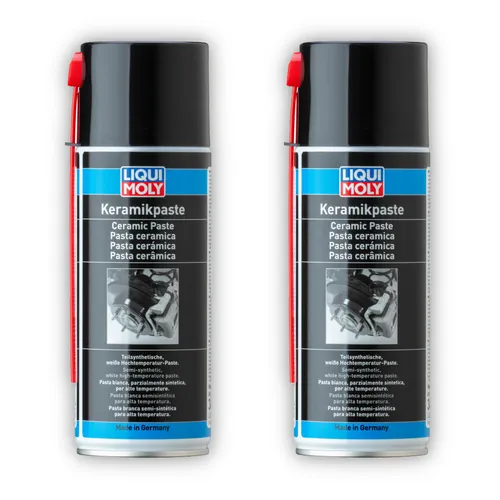 LIQUI MOLY 3419 Keramikpaste Hochtemperatur 2x400ml - Schmiermittel-Spray, ideal für hohe Temperaturen und sichere Montage, schützt vor Korrosion und Verschleiß.