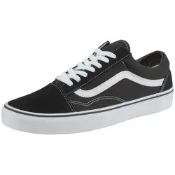 Vans Old Skool Sneaker schwarz 38,5 EU - Sneaker für Skateboarding, aus robustem Leder und Textil, sportlicher Stil mit klassischer Schnürung und runder Schuhspitze.