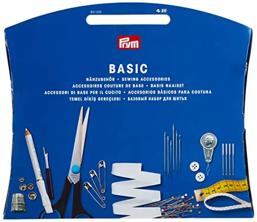 Prym Nähzubehör "Basic" Grundausstattung Nähbedarf - Set für Nähnadeln, ideal für Einsteiger und kreative Projekte, alles was Sie für den Nähstart benötigen.