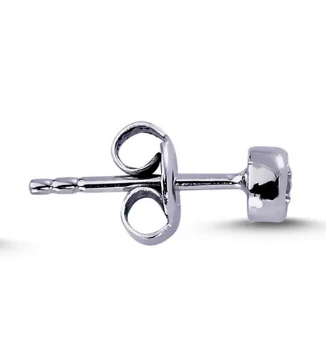 EinStein Diamant Single-Ohrstecker 0,07 Carat aus 14 Karat Weißgold - Eleganter 0,07 Carat Diamant Solitär Ohrstecker für Herren, gefertigt aus hochwertigem 14 Karat Weißgold. Ideal für besondere Anlässe und ein zeitloses Accessoire.