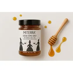 Miterra Thymianhonig mit Kräutern und Kiefer 250 g – Griechischer Honig aus Kreta