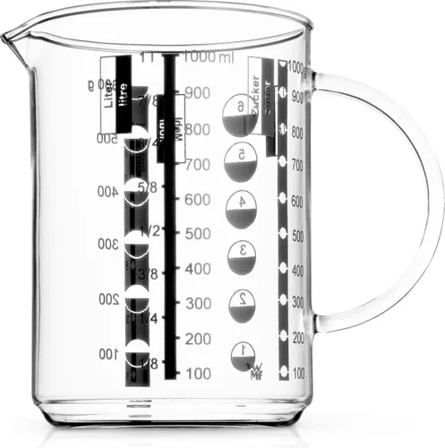 WMF Messbecher Gourmet - Hochwertiger Messbecher aus Edelstahl, ideal für präzises Abmessen von Zutaten in der Küche.