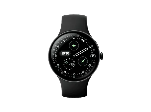 Pixel Watch 4 45mm - Obsidian - Smartwatch mit beeindruckendem Design und brillanter, größerer Anzeige. Genießen Sie bis zu 40 Stunden Akkulaufzeit und personalisierte Fitness-Einblicke. Ideal für Pixel- und Android-Nutzer.