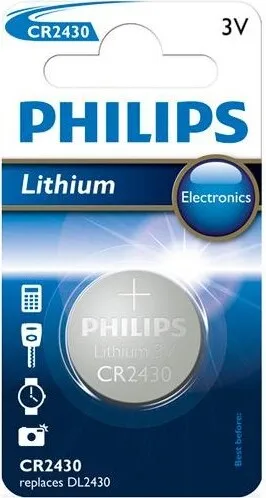 Philips Minicells Akku CR2430/00B, Einwegbatterie, Alkali, 3 V, 5 g