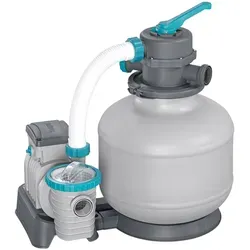 Bestway Sandfilteranlage mit Zeitschaltuhr, 5.678 l/h - Poolpumpen, 230 W Leistung für Pools von 1.100 bis 39.300 Litern, GS-zertifiziert, mit integrierter Zeitschaltuhr für automatischen Betrieb.
