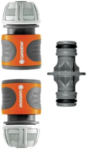 Gardena Kupplungs-Satz - Schlauchkupplung für 13 mm und 15 mm Schläuche, einfache Montage und hohe Haltekraft bei hohem Wasserdruck