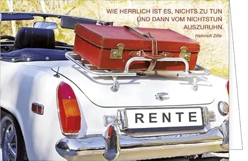 Hanra A4 Ruhestandskarte Sportwagen, Glückwunsch, Ruhestand, Geschenk, Auto, A4 Karte, 21x29,7 cm