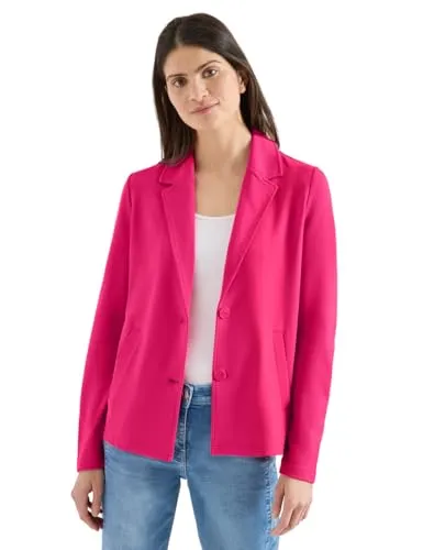 Cecil Damen Basic Blazer mit Reverskragen - Vielseitiger Sweat-Blazer für Business und Freizeit, ausgestattet mit einem eleganten Reverskragen und langem Arm für einen stilvollen Look.