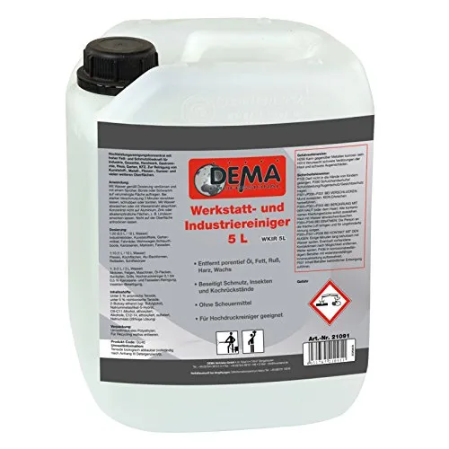Werkstattreiniger Konzentrat 5 L – Vielseitiger Industriereiniger - Effektives Konzentrat zur Reinigung nahezu aller Oberflächen. Verdünnungsverhältnis je nach Verschmutzungsgrad von 1:3 bis 1:50. Ideal für die Unterstützung der Pflege Ihrer Materialien.