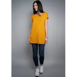 Longshirt SEIDEL MODEN für Damen, Gr. 36, braun (messing) - Hochwertiges Longshirt für Damen von Seidel Moden, gefertigt aus elastischem Jersey für optimalen Tragekomfort. Made in Germany, ideal für einen lässigen Look.