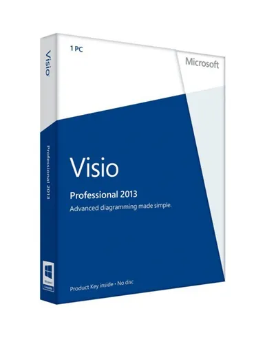 Microsoft Visio 2013 Professional | Windows | Diagrammerstellung leicht gemacht - Office-Software zur Erstellung von Diagrammen, bietet zahlreiche Vorlagen und intelligente Formen für eine einfache Visualisierung komplexer Informationen.