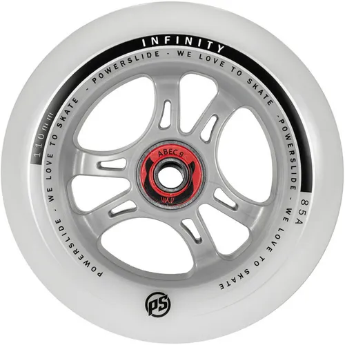 POWERSLIDE INFINITY 110 RTR 3er Rollenset 2025 - Hochleistungs-Rollenset für Fitness-Skating, inkl. ABEC 9 Lagern für maximales Tempo und Grip, ideal für Training und Freizeit.